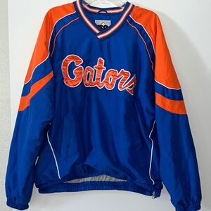 Florida Gators Jacket Collegiate UF College V Neck Pullover Windbreaker Size L